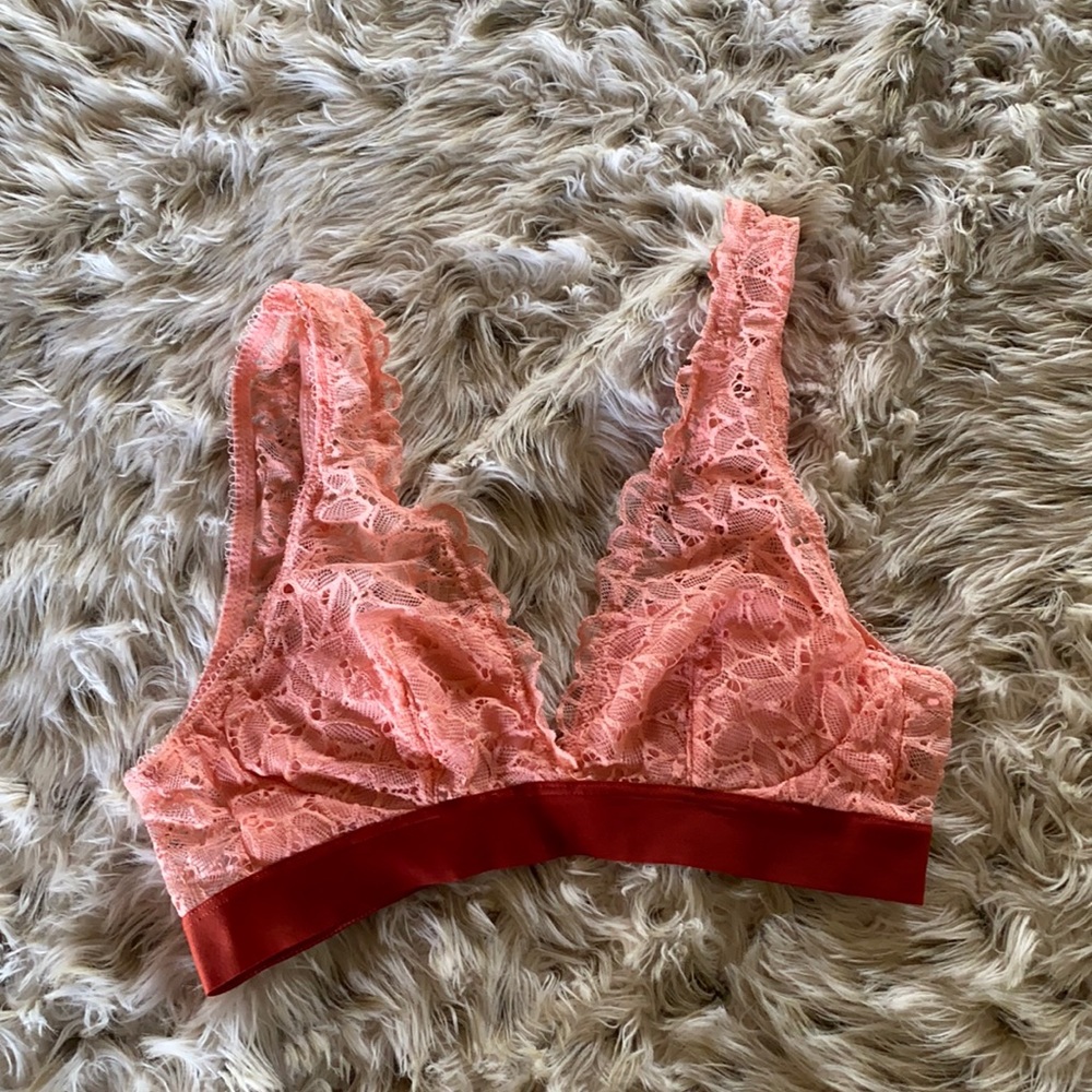 Aerie pink lace bralette size extra small!